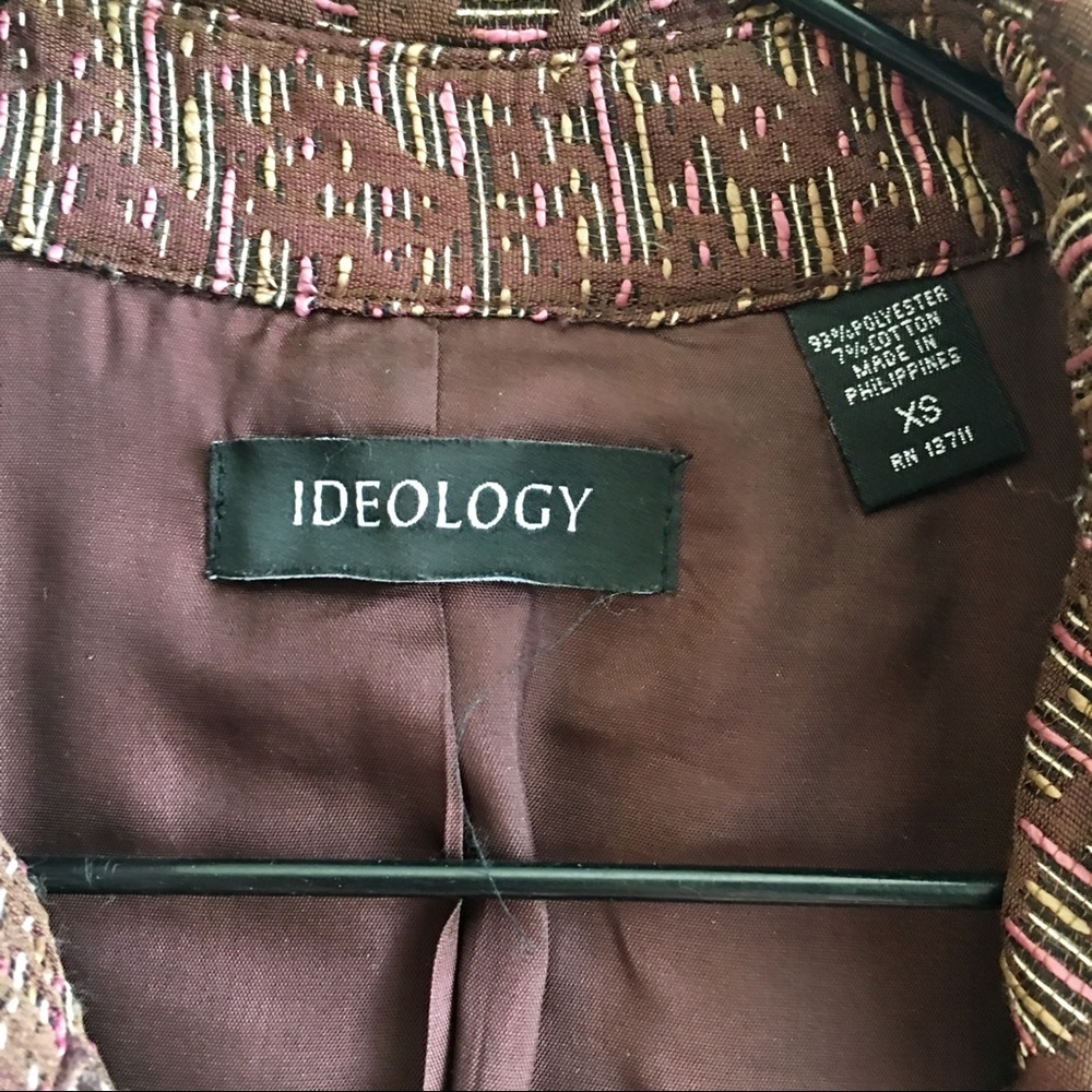 Ideology Brown Jacket with Jewel Buttons - Picture 2 of 2